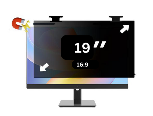 Filtre de confidentialité Fixation Magnétique FLIP  19" 16:9
