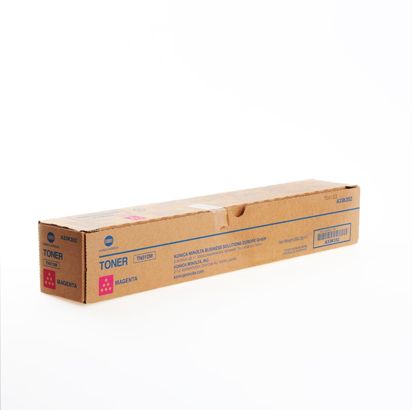TN-512 Magenta Original toner A33K352 pour la Konica Bizhub C454,C454e,C554,C554e