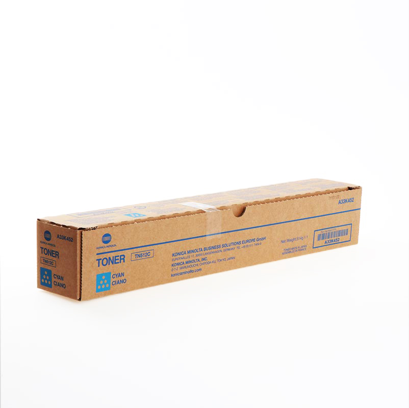 TN-512 Cyan Original toner A33K452 pour la Konica Bizhub C454,C454e,C554,C554e