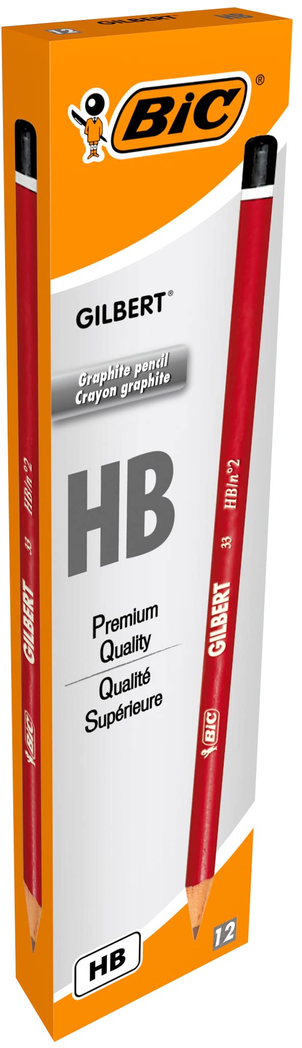 Boite de 12 Crayons graphite BIC Gilbert HB
