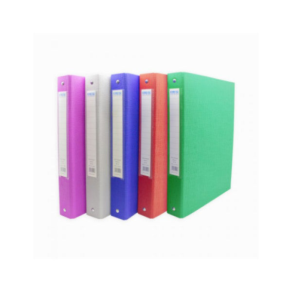 CLASSEUR A4 32*24 PLEIN SIMILI 4 ANNEAUX DOS 4 CM AVEC PORTE-ETIQUETTE TYPE O ALGO