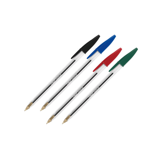 20 stylos billes cristal grip BIC 3 - couleur au choix