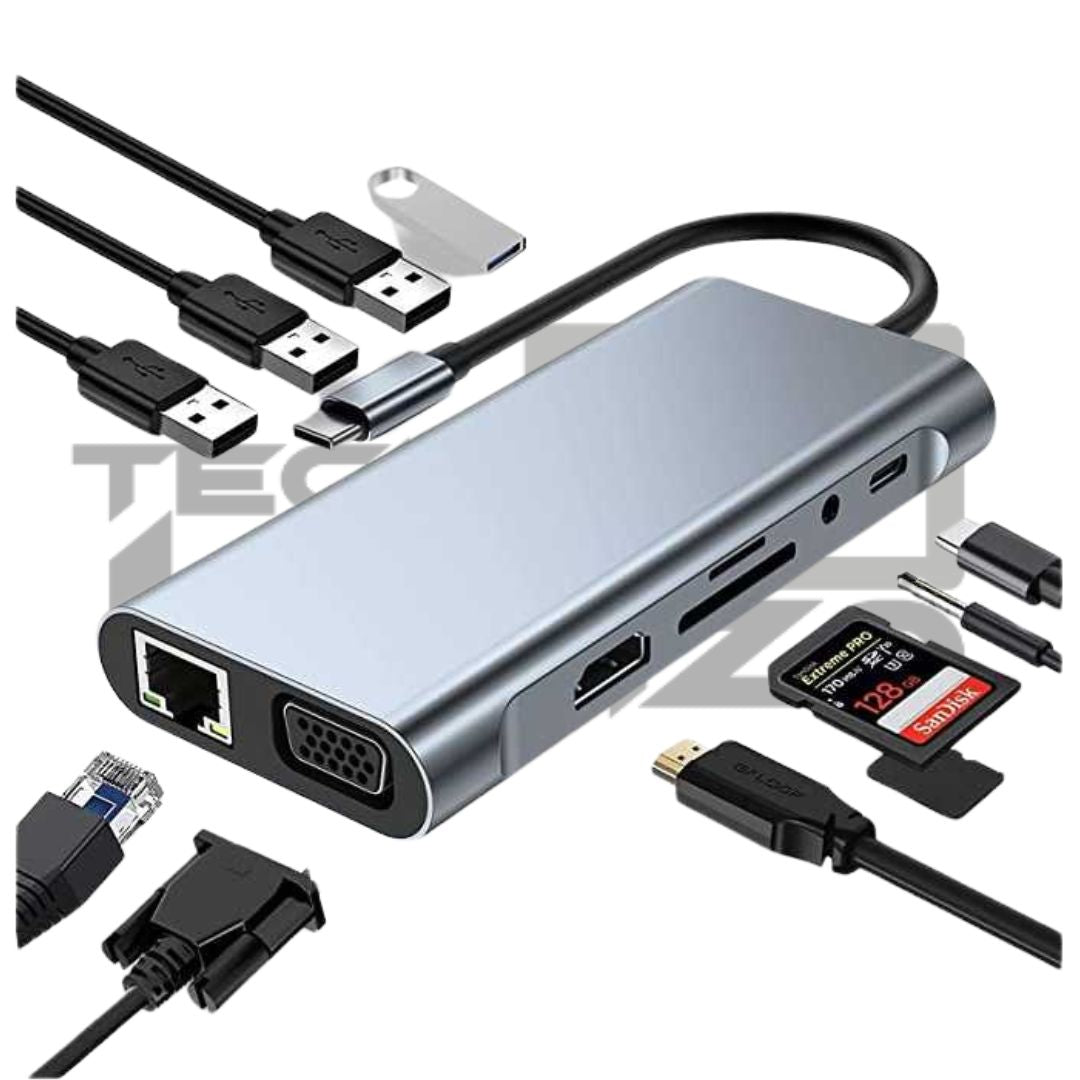 Adapteur 11 in 1 Hub vers Type C