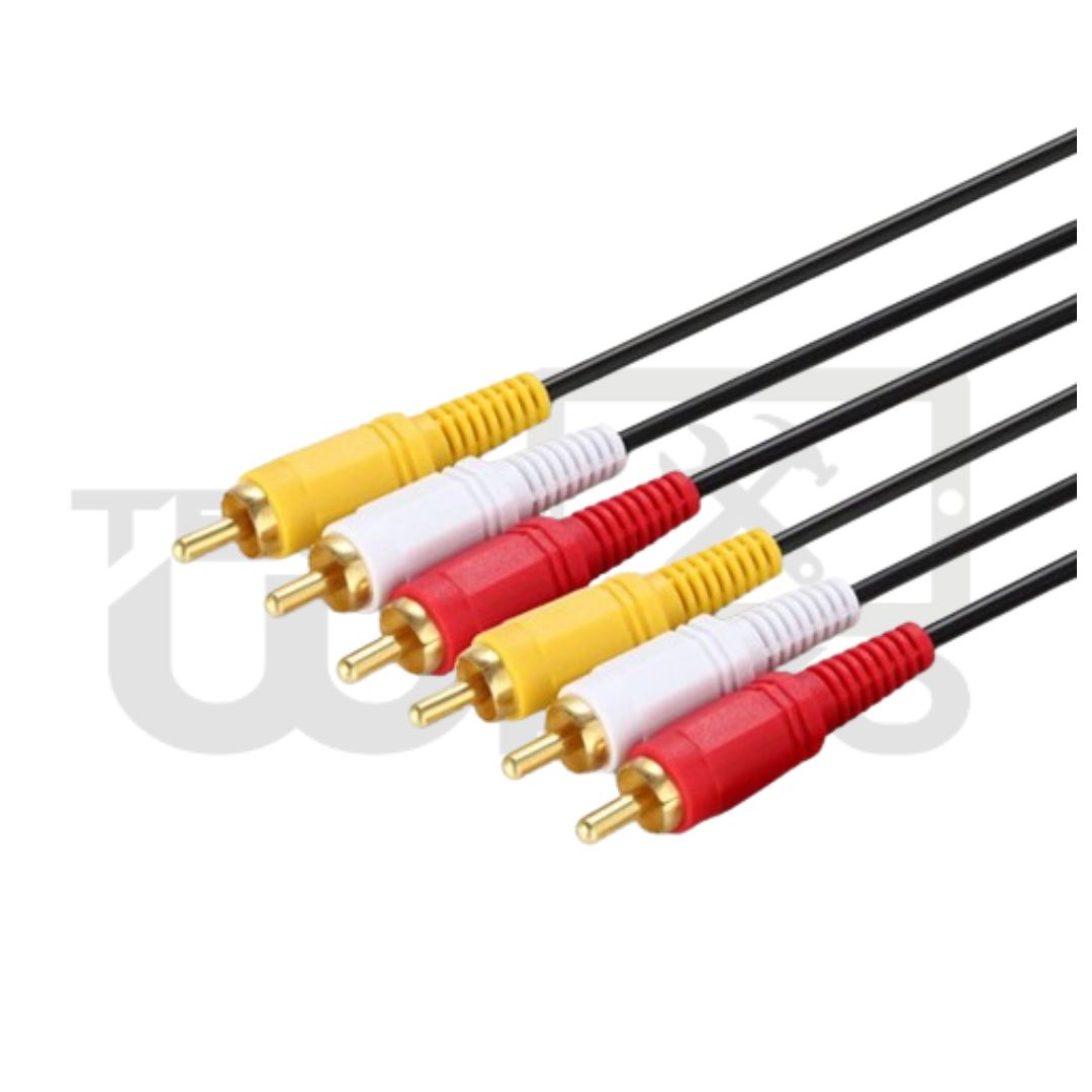 3RCA to 3RCA 3X RCA Audio Video AUX Cable AV Line 1.5M