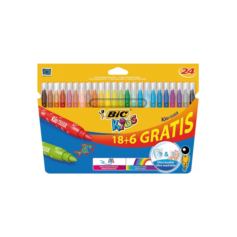 FEUTRE DE 10+2 BIC KIDS REF : 9202943/03226