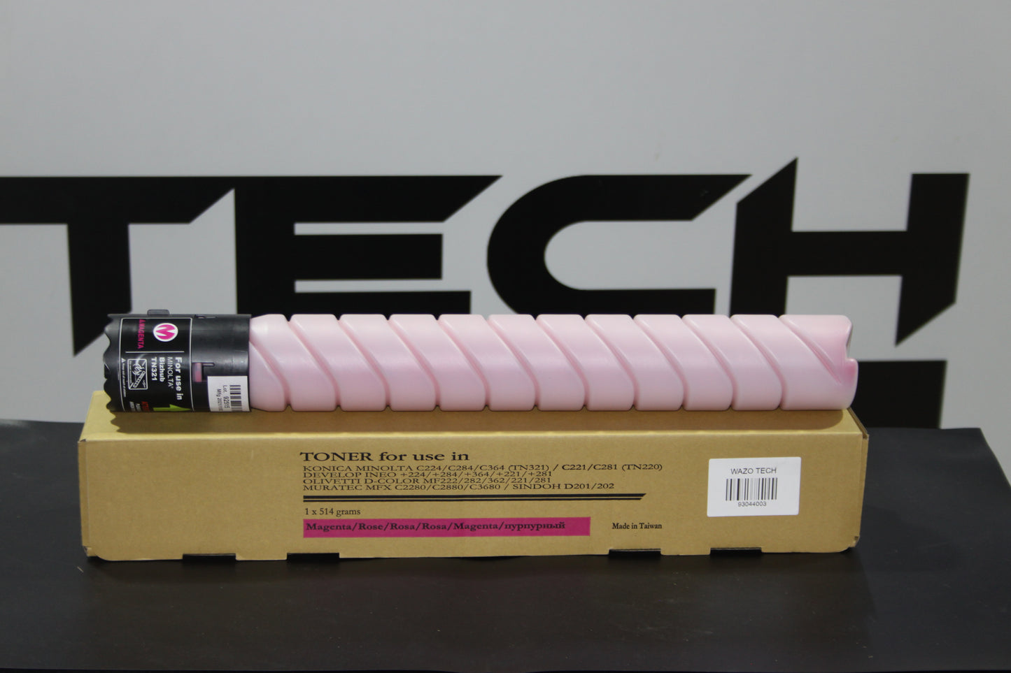Toner Magenta TN321M /TN221M made in Taiwan compatible avec la Konica Minolta Bizhub C224,C284 , C364 et C227,C287,C367