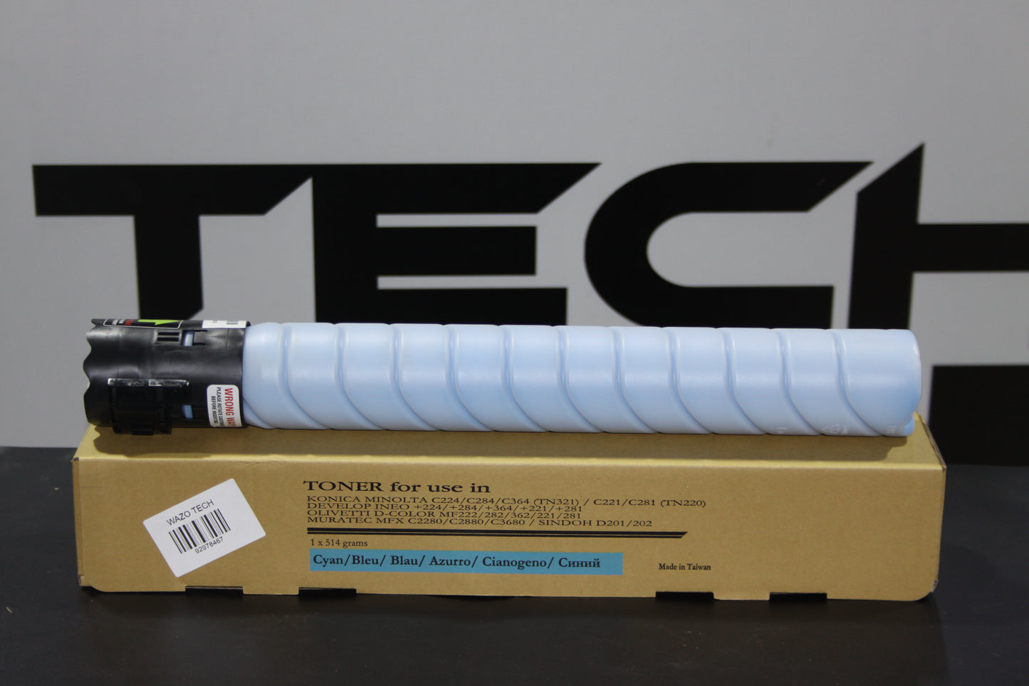 Toner Cyan TN321C / TN221C made in Taiwan compatible avec la Konica Minolta Bizhub C224,C284 , C364 et C227,C287,C367