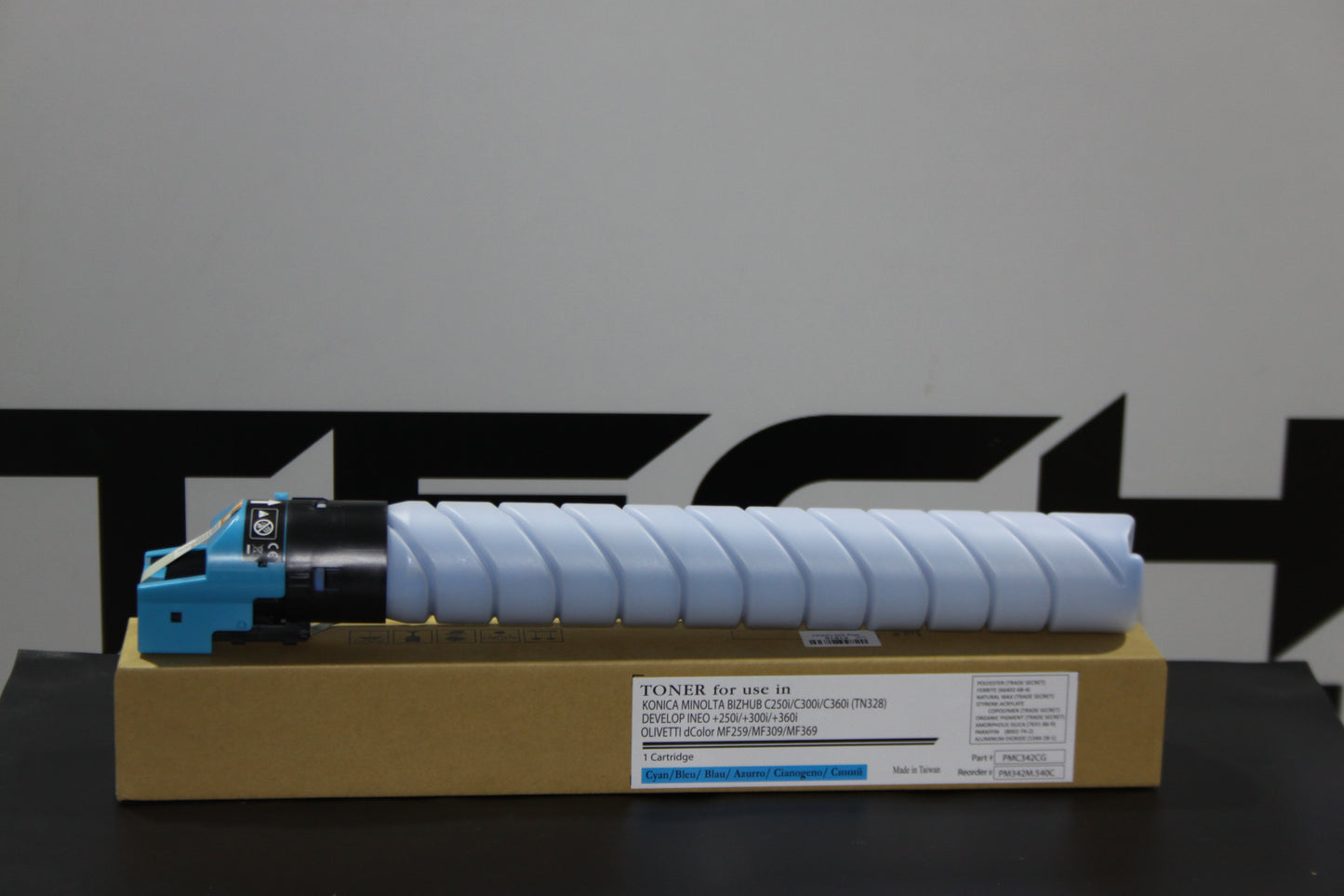 Toner Cyan TN328C/TN626C made in Taiwan compatible avec la Konica Minolta Bizhub C250i/C300i/C360i et C450i/C550i
