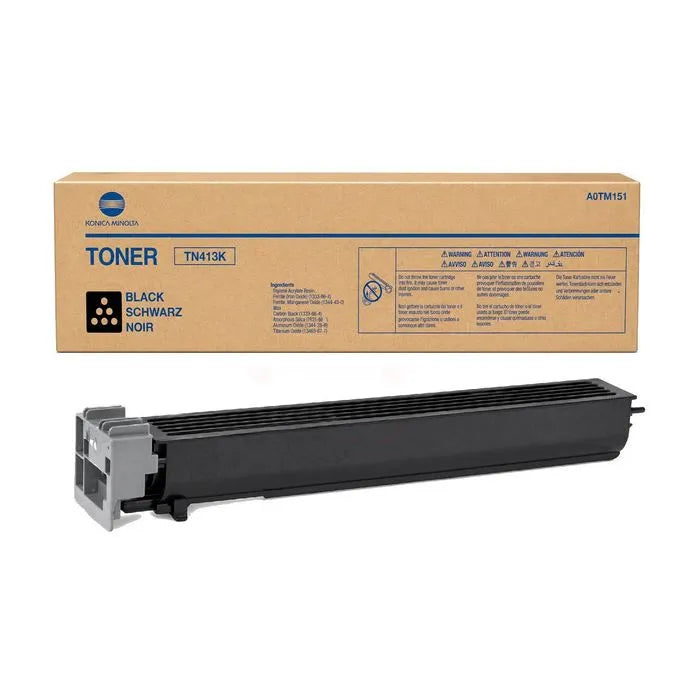 Toner d'origine - Konica Minolta A0TM151 / TN-413 K - noir WAZOTECH