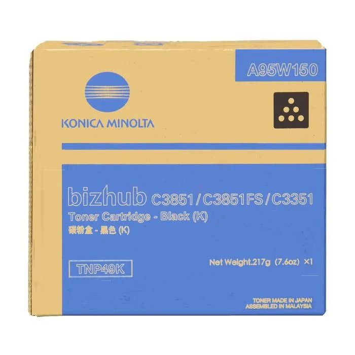 Toner d'origine - Konica Minolta A95W150 / TNP-49 K - noir WAZOTECH