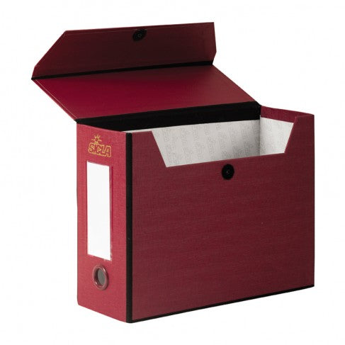 BOITE DE CLASSEMENT SIMILI EN CARTON FORT DOS 15 CM SICLA