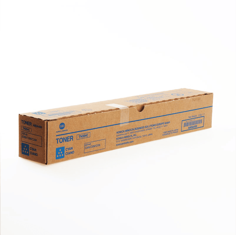 TN-324 Cyan Original toner A8DA450 pour la Konica Bizhub C258, C308, C368