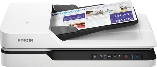 Scanner Epson WorkForce Ds-1660W, WiFi   A4 , Recto Verso ,25 ppm en Noir & Couleur , 10 ipm ,  1200 dpi, UsB 3.0 type B,chargeur documents 50 pages ,1500 pages par jour.