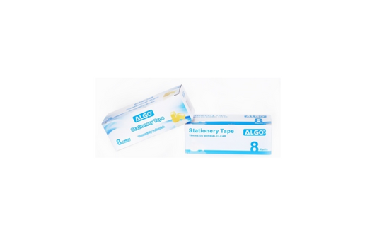 BOITE DE 8 RUBANS ADHESIFS 19mm x 33y JAUNE YELLEWISH ALGO