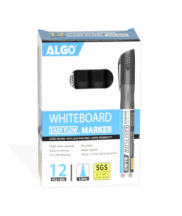 BTE 12 MARQUEUR TABLEAU RECHARGEABLE NOIR ALGO
