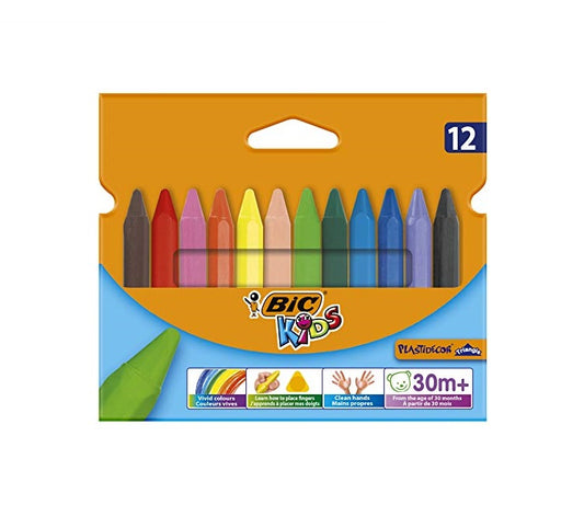 CRAYON A CIRE DE 12 PM BIC TRIANGLE REF : 8297732/0789