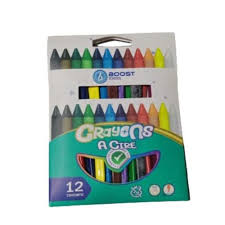 CRAYON A CIRE DE 12 PM  BOOST SCHOOL REF:BS-CAC12P
