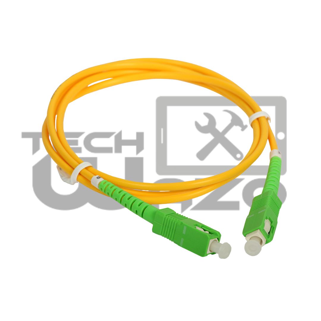 Cordon de raccordement en fibre optique monomode SC/APC-SC/APC mesure 1,5 mètre.