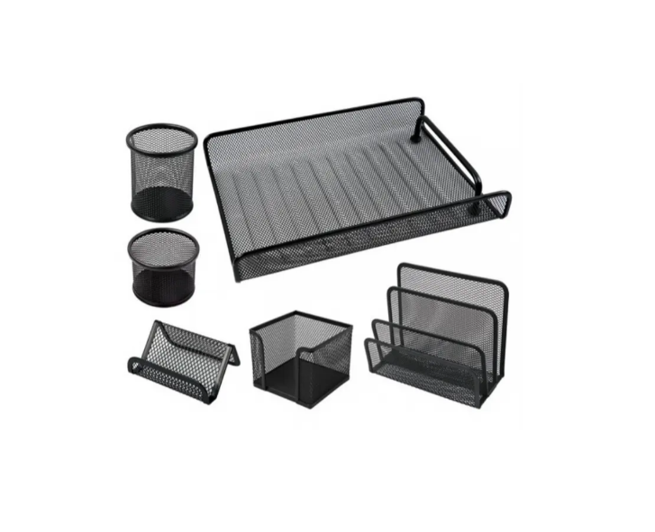 ENSEMBLE DE BUREAU 6 PIECES EN METAL ALGO