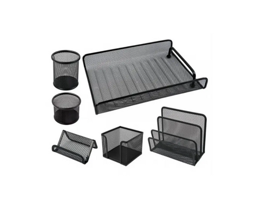 ENSEMBLE DE BUREAU 6 PIECES EN METAL ALGO