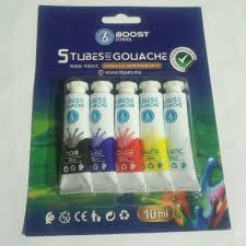 GOUACHE DE 5 TUBES BOOST SCHOOL REF:BS-T510