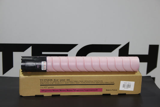 Toner Magenta TN216M  made in Taiwan compatible avec la Konica Minolta Bizhub  C220,C280,C360