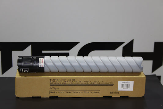 Toner Black TN216K  made in Taiwan compatible avec la Konica Minolta Bizhub  C220,C280,C360