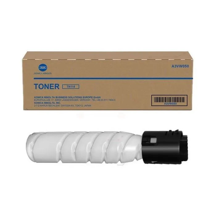 Toner d'origine - Konica Minolta A3VW050 / TN-118 - noir pack de 2 pcs  WAZOTECH