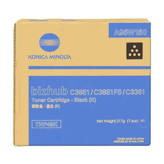 Toner d'origine - Konica Minolta A95W150 / TNP-49 K - noir  WAZOTECH