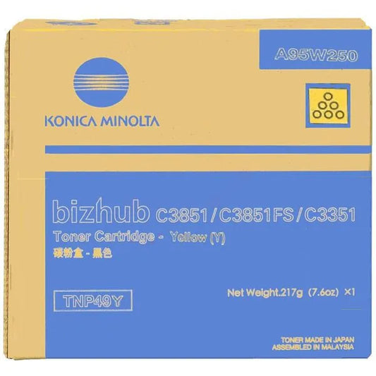 Toner d'origine - Konica Minolta A95W250 / TNP-49 Y - jaune WAZOTECH