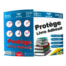 POCHETTE DE 10 FEUILLES ADHESIF 36X50CM TRANSPARENTES BOOST SCHOOL