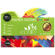 POCHETTE DE 12 FEUILLES DESSIN BLANC 24X32 BOOST SCHOOL BS-PD180A4