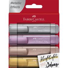 POCHETTE DE 4 FLUORESCENT FABER-CASTELL réf: 154640