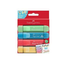 POCHETTE DE 4 FLUORESCENT PASTEL FABER-CASTELL réf :154610