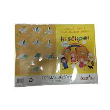 POCHETTE DE 5 FEUILLES ADHESIF 36X50CM TRANSPARENTES BOOST SCHOOL