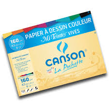 POCHETTE DE 9 FEUILLES PAPIER DESSIN  24X32 COULEUR REF:BS:PCC0409 BOOST SCHOOL