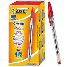 STYLO CRISTAL BIC ROUGE