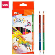CRAYON COULEUR DE 12 GM DELI DUO REF : EC00520