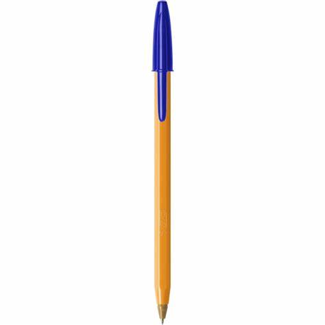STYLO FINE ORANGE BIC BLEU